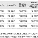 루마선팅 가격표입니다. 이미지