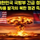 [속보] 대한민국 국방부 긴급 성명 발표 "북한 핵사용 발각시 북한 정권 즉시 종말!" 이미지