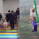 중국 관광지서 돼지 강제로 70m 번지점프…‘동물학대’ 논란 이미지