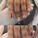 네일예블리 | [천안 예블리뷰티] 부러지고 짧아진 손톱만 감쪽같이 팁연장 후 레드시럽 원컬러로 생기 충전!