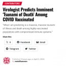 [건강이슈] 바이러스학자, 코로나 백신 접종자 중 '죽음의 쓰나미' 임박 예측 이미지