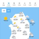 오늘의 날씨🌞☔️☃️ , 2024년 9월 22일 일요일 이미지