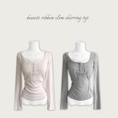 TOP | 클라우드이모션 보떼리본셔링 TOP 후기 스트레이트체형코디 에겐룩