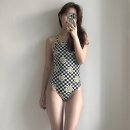 위드스윔(withswim) : 블랙 스마일 체크 플라워 수영복🌼🖤