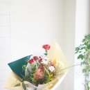 서울신구초등학교 | [압구정 꽃다발 배송] 레드 장미와 코랄 장미, 마가렛 졸업꽃다발 추천
