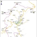 중국 오대산 종주 지도 / 트레킹 개념도 이미지