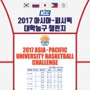 2017 아시아 퍼시픽 대학농구 챌린지 경기 일정 이미지