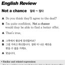 Not a chance 절대 ~ 않다 이미지