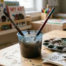 창의력 미술놀이 | 엄마 물통 셔틀 탈출! 붓 세척기 추천 | 미술놀이 필수템 내돈내산 후기 (육아템 추천)