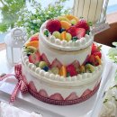 주문 제작 케이크 - 2층 딸기 생크림 프레지에 스타일 케이크 ( 이층 케이크, 이단 케이크 )🎂