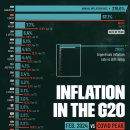G20 인플레이션율: 2024년 2월 vs 코로나 피크 이미지