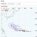 태풍이 두개가 만들어졌고 한개더 만들어질 예정 이미지