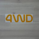 TaD-4WD스티커-사륜구동-티에이디데칼-바나나옐로우,황색반사-주문제작 이미지