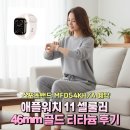 골드스포츠 | 애플워치 11 셀룰러 46mm 골드 티타늄 후기 (스포츠밴드 MFD54KH/A 예약)