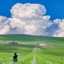몽골에 있는 초원썰매 이미지