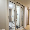 중문 유리 교체 분당 계룡 아파트 ㄱ자 파티션 3연동중문 시공