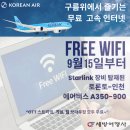 💚세방여행정보💚대한항공 토론토-인천(KE78/77)무료Wi-Fi 도입💚대한항공-아시아나 마일리지 통합방안💚416 536 5530 이미지