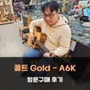 신동아종합상가 | 콜트 올솔리드 픽업장착 골드시리즈 유광 통기타 A6K 방문구매 후기 - [Cort GOLD A6K]
