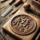 나무에 새기는 예술 서각 이미지