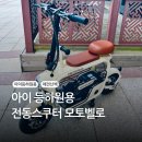 영진전기조명↔아이빛어린이집 | 아이 등원용 전기오토바이 애견 산책용 모토벨로 AKU 전동스쿠터