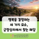 행복을찾는사람들 | 동탄 세마 긍정심리 “행복을 결정하는 세 가지 요소, 긍정심리에서 찾는 해답”