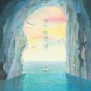 노을그려진바다풍경 이미지