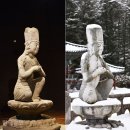 평창 월정사 석조보살좌상 이미지