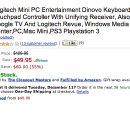 [Amazon] 로지텍 미니PC용 무선키보드 Logitech Mini PC Entertainment Dinovo Keyboard $49.95 이미지