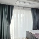 동호아트리움 | 서귀포 동홍동 동호아트리움 커튼 설치 후기 – 나비주름 형상기억 암막·쉬폰 속커튼 시공
