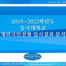 2022학년도 재외국민특별전형 동국대학교 입결 안내 이미지