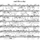 can&#39;t live a day (나홀로 있어도) /찬양과 악보 이미지