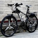 MTB 산악 자전거 입문용 출퇴근용 통학용 30단 로드 자전거 24인치 26인치, 21단, 스포크휠 블랙레드 이미지