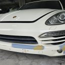 강남 압구정동 포르쉐 카이엔 앞범퍼 판금도색 | 휀더 몰딩 교체 없이 복원까지, 1급공업사 바른오토케어