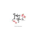 일상의 캘리그라피 이미지