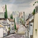 펜드로잉과 수채화 이미지