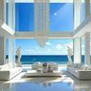 Awesome Mansion Blue Ocean Waters and Amazing Interiors. 이미지