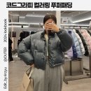 팬시엔조이 | 여자 숏패딩 추천 코디 코드그라피 컬러링 크롭푸퍼 후기
