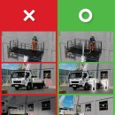 [비언어적 주요사고 예방 안전 포스터] 고소작업차 안전수칙 이미지