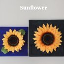 페이퍼플라워 주름지 해바라기 액자 이미지
