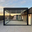 스톤스테이 | 전동 시스템파고라 시공 후기｜경북 옥상 테라스 스테이 기본형 설치