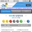 나눔로또 660회 당첨번호 이미지