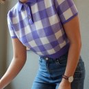 [OOTD] 체크 크롭 니트 비콜로 셀럽플래닛 봄코디 데일리룩