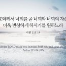 오늘의 &#39;영어성경 사진&#39;(459강) “번창”(시편 115편 14절) 이미지