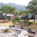 강변의 수채화 이미지