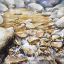 계곡수채화 이미지