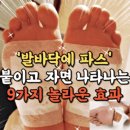 &#34;발바닥에 파스 붙이고 자면 나타는 아홉가지 놀라운 효과&#34; 이미지