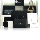 샤넬 캐비어 <b>코코</b>핸들 금장 스몰 <b>블랙</b> 31번대 A92990