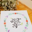 수채화 캘리그라피 이미지