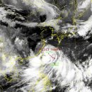 북서진 하고 있는 제 12호 태풍 짜미 이동 경로 및 위성사진 이미지