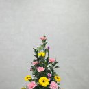 그리닝플라워 | 화훼장식기능사 재수생 실기 2과제 서양꽃꽂이 #3과제 수직형